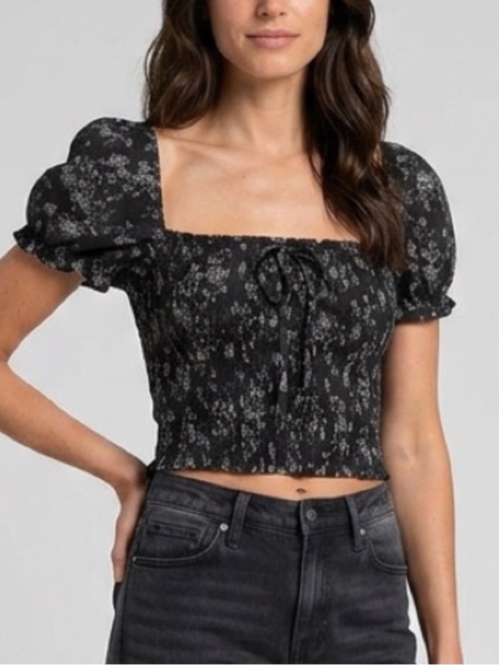 WILFRED | Smocked Floral Blouse Sz M